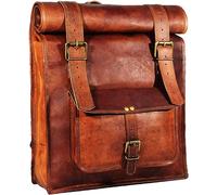 Sac à dos en cuir Vintage pour ordinateur portable, sacoche à bandoulière pour hommes et femmes, taille Extra Large 14X18X24 pouces
