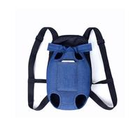 Sac à dos en denim pour chien et chat - Sac de transport pour petits chiens, chiots - Kedi - Bleu marine - Taille M
