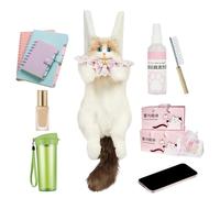 Sac à dos en - high-performance premium portable stylish elegant forme de chat réaliste, sleek, Peluche spacieuse fourrure douce, Compagnon voyage et les | Multipurpose Outdoor Indoor Utility