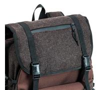 Sac à dos en loden avec ceinture à cartouches Akah Marron 26 L