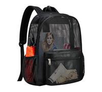Sac à dos en maille, sacs à dos en maille - Sac à dos en maille légère - Sac à dos universitaire transparent, semi-transparent et confortable