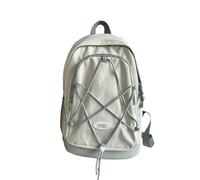 Sac à dos en nylon avec cordon élastique et cordon de serrage pour l'école et les voyages, universitaires, unisexe, grande capacité, Tel que montré