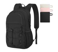 Sac à dos en nylon de 15 l avec sangle réglable pour ordinateur portable, sac à dos de randonnée léger et pliable pour homme et femme, Noir , 15.35 x 10 x 6.18 inches, Décontracté