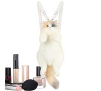 Sac à dos en peluche chat mignon, sac à dos chat réaliste,Sac d’animaux faits à la main en forme de chat | Sac à dos en peluche animale fabriqué à la main en forme de chat Calico, pour le shopping, le