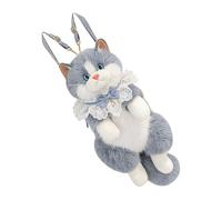 Sac à dos en peluche de chat - Sac de voyage animal kawaii, textile, accessoire de jeunesse tendance, sac à dos en peluche de chat réaliste, sac à dos en peluche de chat ludique, organisateur de buddy