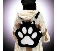 Sac à dos en peluche de nouvelle mode 2025 pour femmes, grande capacité, rebelle, patte de chiot originale, sous-culture Y2K, patte de chat mignonne et cool. Sac à dos scolaire MulticolorePolyester