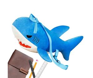 Sac à dos en peluche de requin - Créature de la mer de dessin animé, Sac à dos animal doux, Sac à dos cool | Conception de mémoire de remplie de privation Conception de mémoire légère