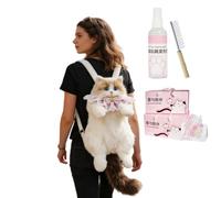 Sac À Dos en Peluche pour Chat Réaliste - S,AC pour Animaux en Peluc,he Doux | À Dos en Forme De Chat 3D avec Bandoulière Amovible, De Voyage en PE,lu,Che, pour Le Travail Scolaire Et La Rando