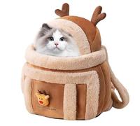 Sac à dos en peluche pour chat, sac à dos de transport pour petits chiens - Transporteur de sac à dos design pour chien, porte-chien , porte-animaux de compagnie respirant pour chats chiots, sac