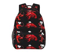 Sac à dos en polyester durable pour escalade en plein air, course à pied, grande capacité, sac à dos antivol polyvalent, écrevisses braisées Chef Art, voyage, randonnée et camping.