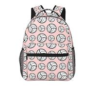 Sac à dos en polyester durable pour le camping, la marche, le cyclisme, la grande capacité, le sac à dos polyvalent antivol, le volley-ball, le sport, l'art rose, le camping, l'extérieur