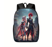 Sac à dos en polyester inspiré de l'anime Legends of the East : A New Era 2025, élégant et décontracté, grande capacité, avec un design de personnage dynamique, sac à dos léger pour ord Noir