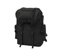 vidaXL Sac à dos en style d'armée 65 L Noir