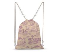 Sac à dos en toile de Jouy avec cordon de serrage - Grande capacité - Résistant à l'eau - Pour le sport, le yoga, la gym - Pour garçons et filles, comme sur l'image