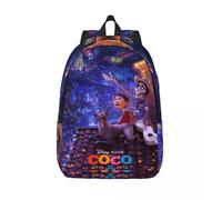 Sac à dos en toile personnalise avec affiche du film CoCo pour hommes et femmes, cartable décontracté pour l'ecole et l'université Noir