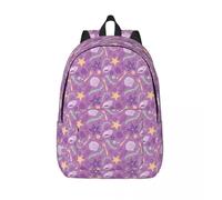 Sac à dos en toile personnalise avec motif coquillages et sirènes sous la mer pour homme et femme, style décontracté, ideal pour l'ecole ou l'université. Noir