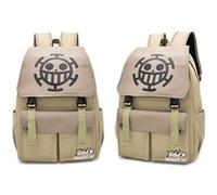 Sac à dos en toile polyester pour college One Piece 40*30*12cm - Trafalgar Law (Kaki) Marron G