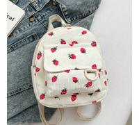 Sac à dos en velours côtelé mignon et doux, grande capacité, léger. Parfait pour les voyages, les sorties printanières, aller à l'école ou comme petit sac. L'emplacement de l'impression est aléatoire.