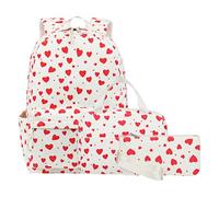 Sac à dos en velours côtelé pour filles | Boîte à déjeuner, sac à dos, trousse à crayons pour excursion d'une journée, vacances, camping, université, femme, randonnée, sports et activités de plein air