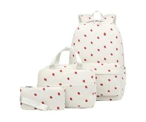 Sac à Dos en Velours côtelé pour, Sac à déjeuner, Sac à Dos, Trousse à Crayons pour Excursion d'une journée, Vacances, Camping, université, Femme, randonnée, Sports et activités de Plein air