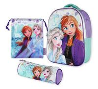Sac a Dos Enfant 3D, Sac a Cordon, Trousses - Frozen | Pack de Cartable Fille et Garcon 3 Ans, Cartable Maternelle Fille | Matériel Scolaire Enfant pour l'École | Rentrée Scolaire avec Frozen