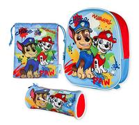 Sac a Dos Enfant 3D, Sac a Cordon, Trousses - Pat Patrouille | Pack de Cartable Garcon et Fille 3 Ans, Cartable Maternelle Garcon | Matériel Scolaire Enfant pour l'École | Rentrée Scolaire Paw Patrol