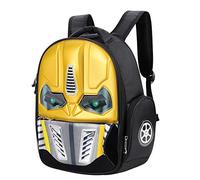 Sac à Dos Enfant 3D Transformers Sac à Dos Étanche Garçon Fille Sacoche d'écolier Lumineux Mode Créativité Sac Bandoulière en Nylon Cartable de Voyage Camping Randonnée Convient âgé de 5-10ans