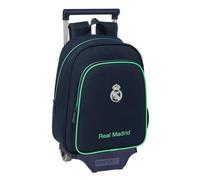 Sac à dos enfant avec chariot - safta - Real Madrid 25/26 - 27x10x33 cm - Bleu Marine - Polyester résistant
