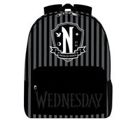 Sac à dos enfant - Cerda - Wednesday - Noir/Gris - Tendance - Primaire
