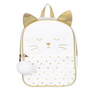 Sac à Dos Enfant "Chat" 28cm Blanc