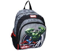 Sac À Dos Enfant Garçon Avengers Marvel Personnages Captain America Et Hulk - 35 Cm Gris / Noir TU