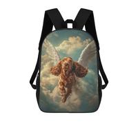 Sac À Dos Enfant Imprimé En 3D Cocker Spaniel with Angel Wings Heavenly Dog Tribute Sac D'école, Sac À Dos Étudiant, Sac À Dos Tendance Et Léger Pour L'école, Le Collège Et Les Voyages 17inch