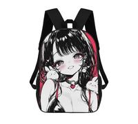 Sac À Dos Enfant Imprimé En 3D Cute Anime Bunny Girl with Heart Collar And Rabbits Sac D'école, Sac À Dos Étudiant, Sac À Dos Tendance Et Léger Pour L'école, Le Collège Et Les Voyages 17inch