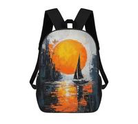 Sac À Dos Enfant Imprimé En 3D Impression Sunrise Contemporary Reimagining in Expressionist Style Sac D'école, Sac À Dos Étudiant, Sac À Dos Tendance Et Léger Pour L'école, Le Collège Et Les Voyages 1