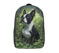 Sac à dos enfant imprimé en 3D « Jardin de trèfle porte-bonheur » - 1 sac d'école pour enfants, sac à dos de voyage pour garçons et filles, sac à livres pour l'école ou les voyages, 43 cm (17 pouces)