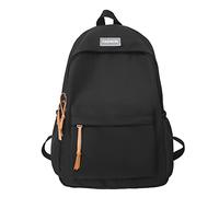 Sac À Dos Enfant - L'École Commence La Saison Mode Femmes Filles Étudiant Fermeture Éclair Sac D'École en Nylon Haute Capacité Sac À Dos (Black One Size)