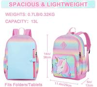 Sac À Dos Enfant, Léger Cartable Filles Garcons Primaire Maternelle 4-6 Ans Imperméable Mignon Sac À Dos Fille Garçon Pour A4 Dossier Préscolaire Voyage Avec Sangle De Poitrine