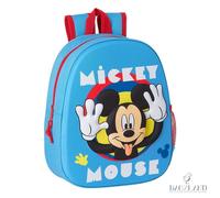 Sac à dos enfant - MICKEY MOUSE - 3D - Bleu clair - Dos rembourré