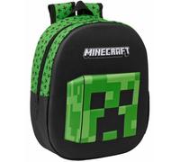 Sac À Dos Enfant Minecraft 3D Creeper Vert/Noir 100% Produit Officiel