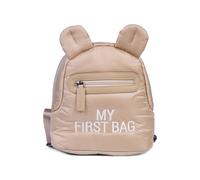 Childhome Sac à dos enfant My First Bag Matelassé Beige – 2 compart., déperlant, boucle amovible