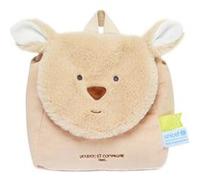 Doudou et Compagnie Sac à dos enfant Kangourou UNICEF beige peluche velcro sangles réglables