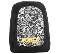 Sac à dos enfant Prince noir/jaune - 2 compartiments, bretelles réglables, 30x16x35.6 cm