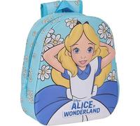 Sac Ã dos enfant Safta Disney Alice in Wonderland 3D Bleu 27x10x33 cm