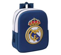 Sac à dos enfant sportif - safta - Real Madrid 3D - 6L - 32x43x14 cm - Bleu - Caricature - 2 compartiments - Nylon