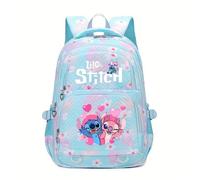 Sac à Dos Enfant, Stitch &Lilo Fille Primaire de Grande Capacité Cartable, Sacs Scolaires Imperméable Durable pour étudiant-Bleu