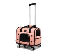 Sac à dos enroulé pour animaux de compagnie, Valise à roulettes for animaux de compagnie, sac de transport for chats et chiens de 15 lb avec poignée télescopique, sac de transport for petit chien avec