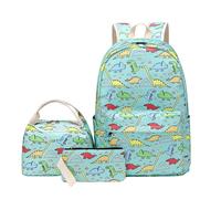 Sac à dos Ensemble de trois pièces Cartable pour élèves Ensemble de trois pièces Sac à dos Isolation Sac à déjeuner Sac à dos pour enfants et filles Cartable Petits sacs à dos filles, Vert clair., 45