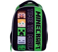 Sac à dos ergonomique Minecraft, sac d'école, 2 compartiments, 39x31x17cm, Time to Mine, Heads, Astra