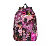 Sac à dos esthétique Bratz City Girls Y2K pour enfant, pour école primaire, lycée, collège, etudiant, sac à dos de voyage pour ados Noir