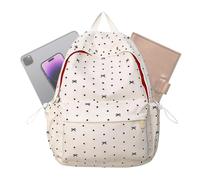 Sac à dos esthétique pour adolescentes Grande capacité, imprimé nœuds et | Sacs à dos esthétiques multipoches pour , casual, pique-nique, randonnée, court séjour, shopping, au
